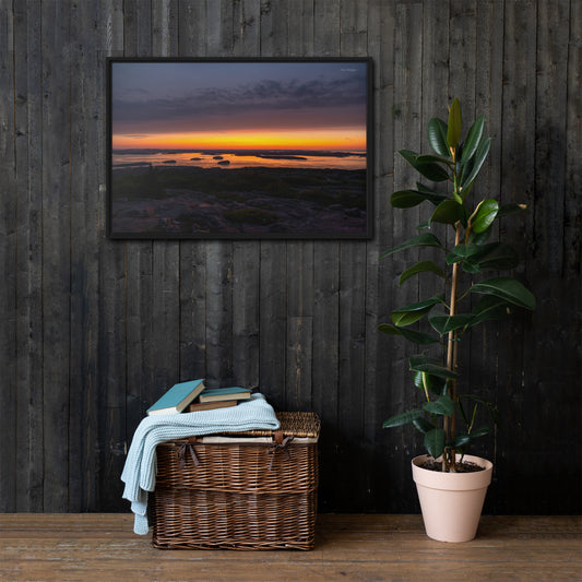 Acadia Sunrise-Framed canvas