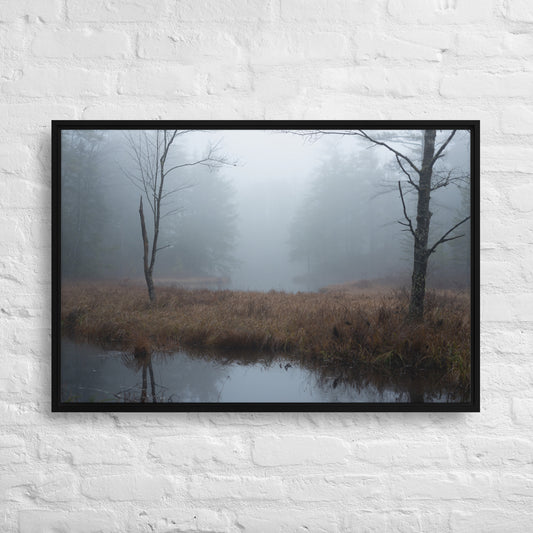 Foggy Reflection-Framed canvas