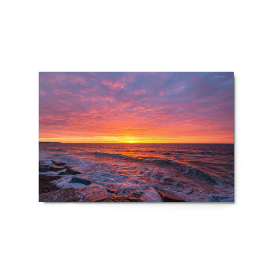 Ocean Sunrise-Metal prints